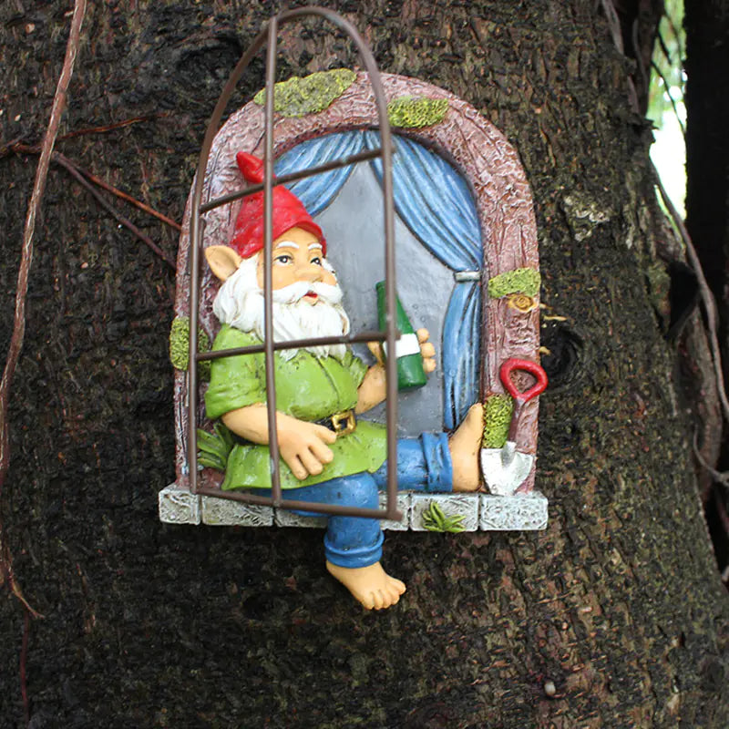 Drunken Elf Garden Sculpture