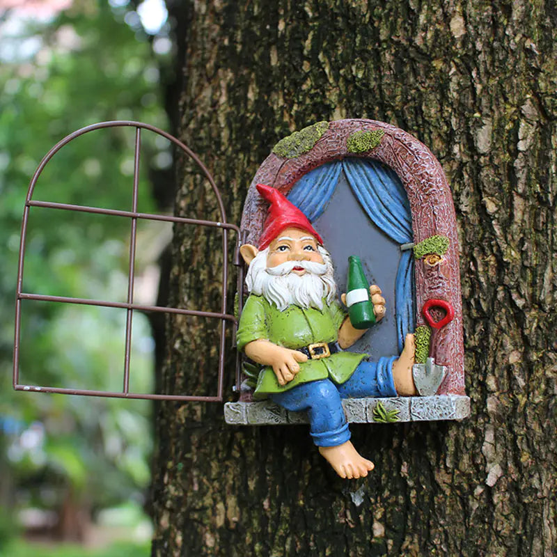Drunken Elf Garden Sculpture